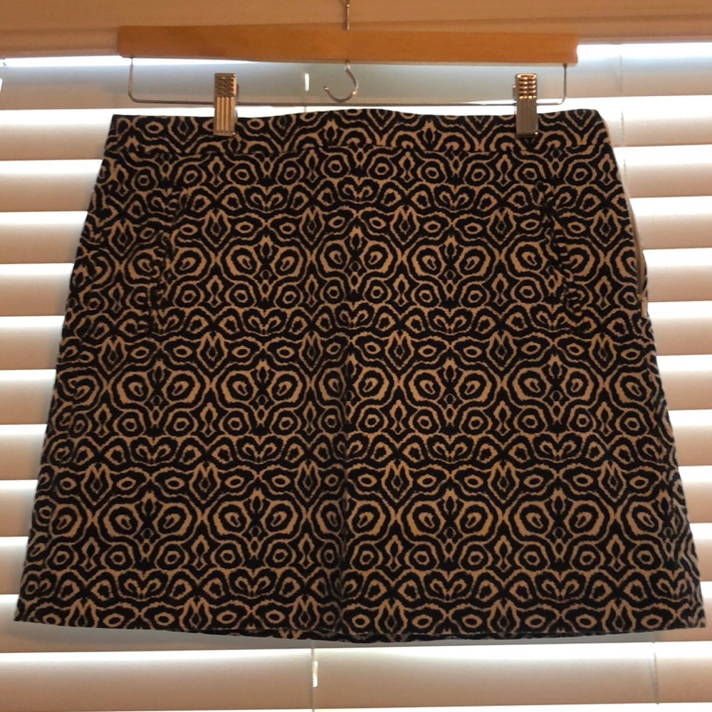 JCrew blue and white ikat skirt